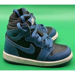 Nike Air Jordan Retro 1 Dark Marina Blue TD Size 7C‎ AQ2665-404 Kids Shoes